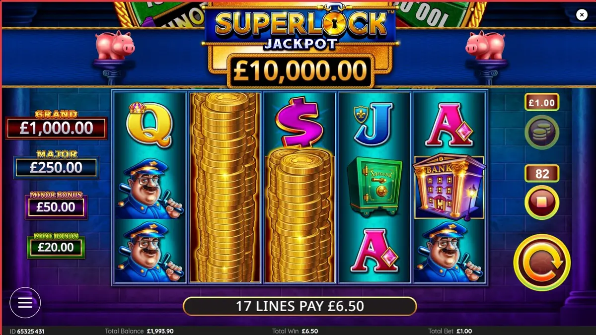 Tampilan visual slot Piggy Bankin’ Super Lock dengan tema kekayaan dan emas